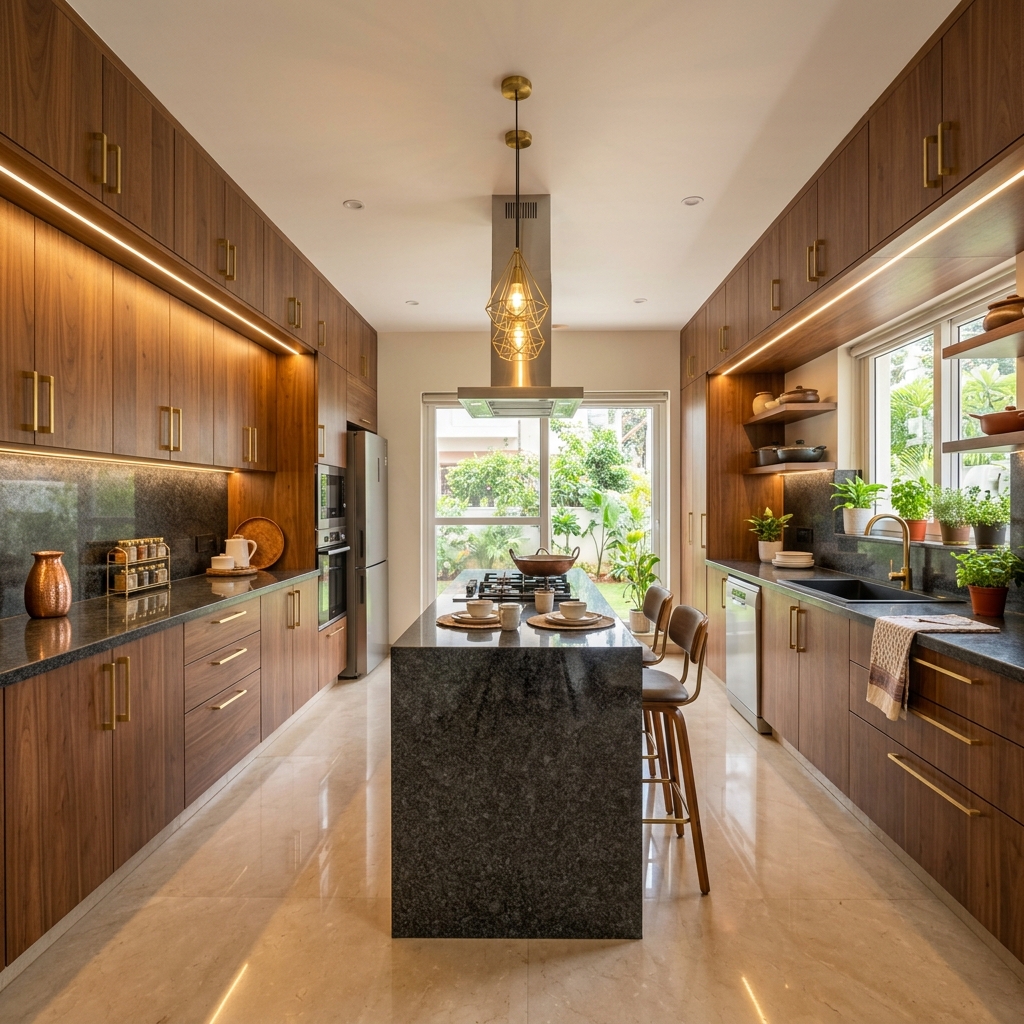 Classic teak kitchen